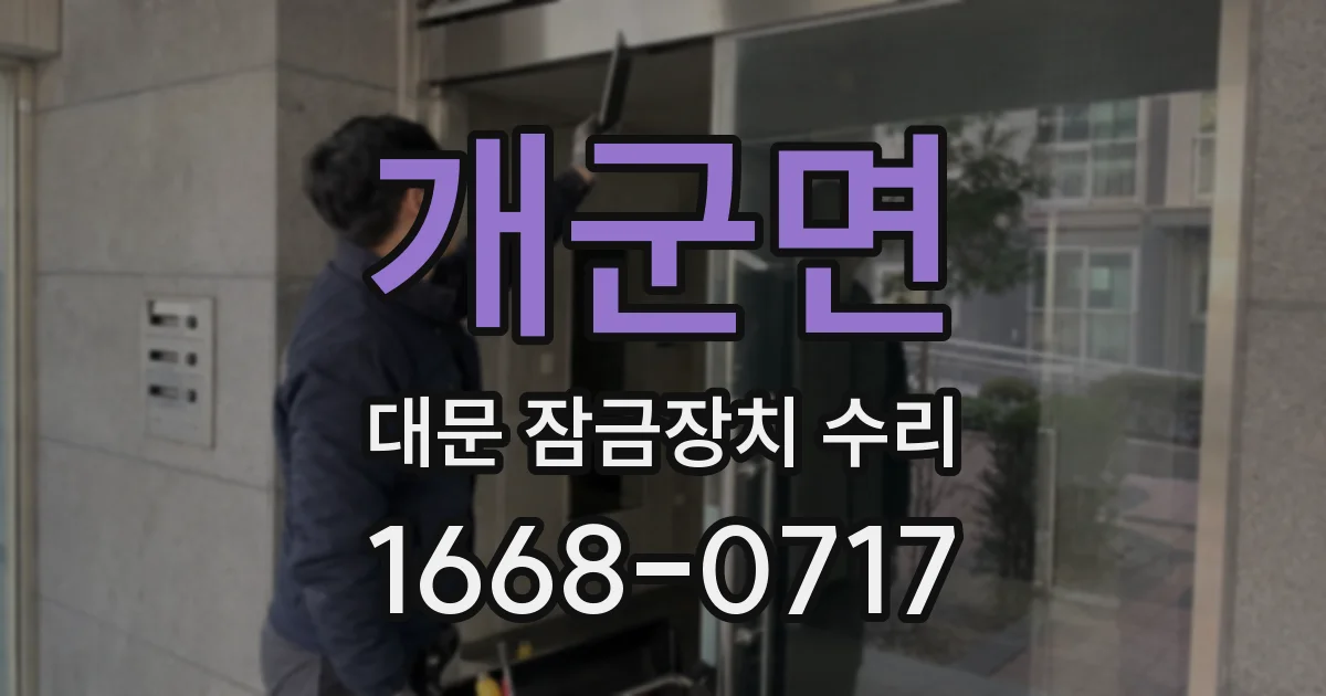 개군면 대문 잠금장치 수리