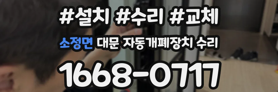 소정면 대문 자동개폐장치 수리