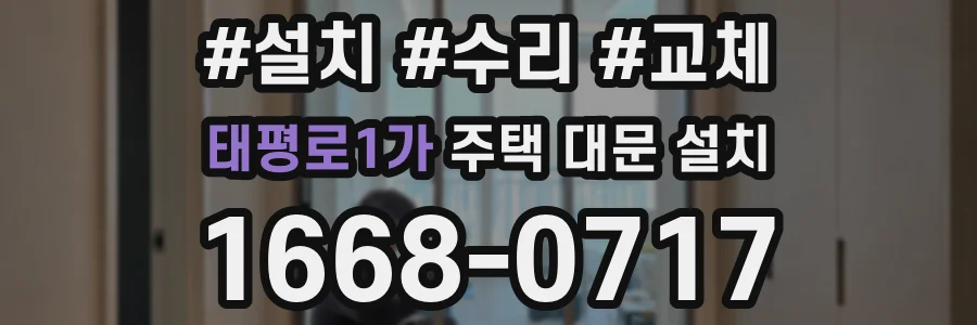 태평로1가 주택 대문 설치