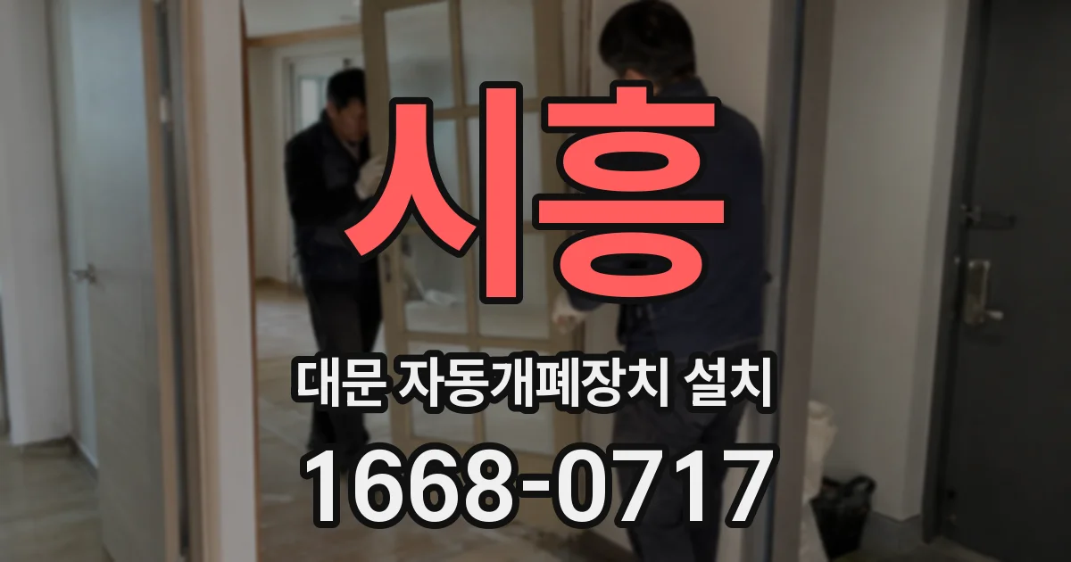 시흥 대문 자동개폐장치 설치