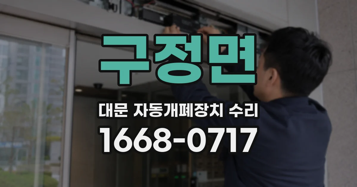 구정면 대문 자동개폐장치 수리