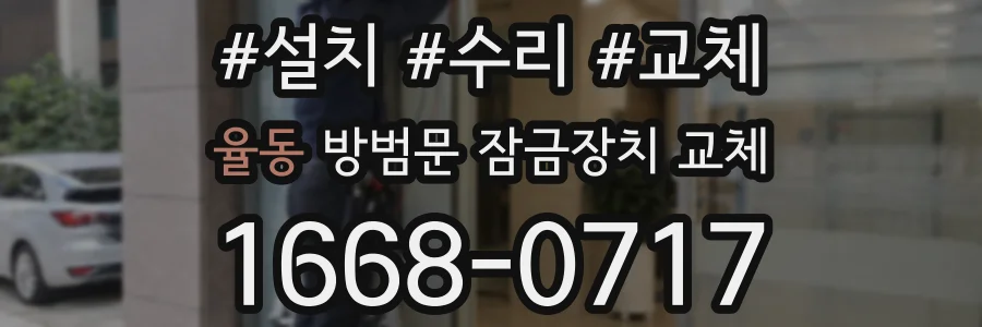 율동 방범문 잠금장치 교체