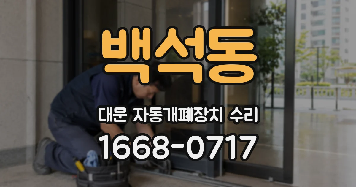 백석동 대문 자동개폐장치 수리