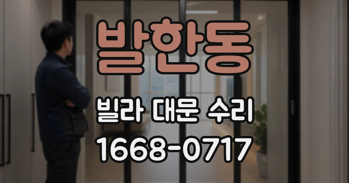발한동 빌라 대문 수리