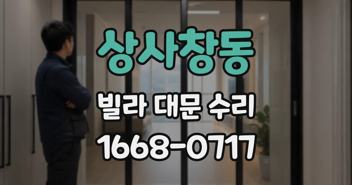 상사창동 빌라 대문 수리