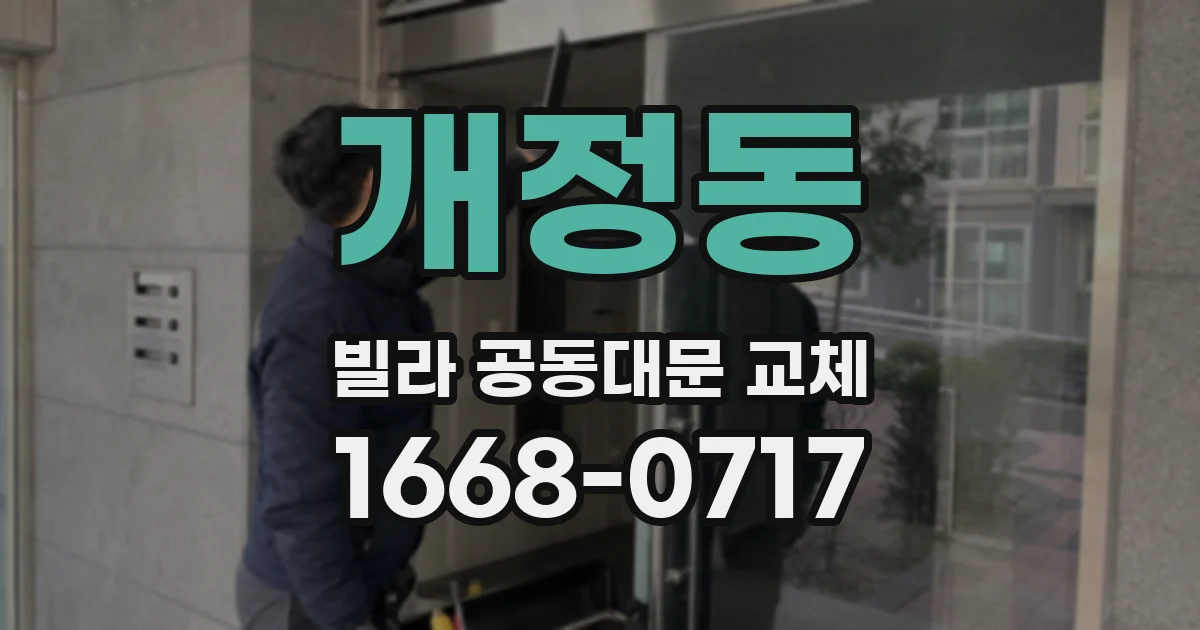 개정동 빌라 공동대문 교체