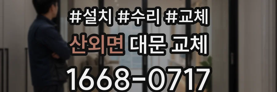 산외면 대문 교체