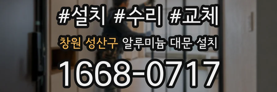 창원 성산구 알루미늄 대문 설치