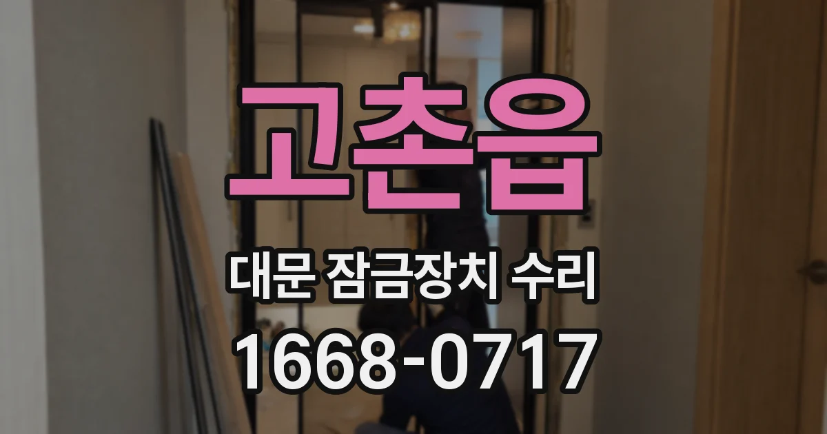 고촌읍 대문 잠금장치 수리