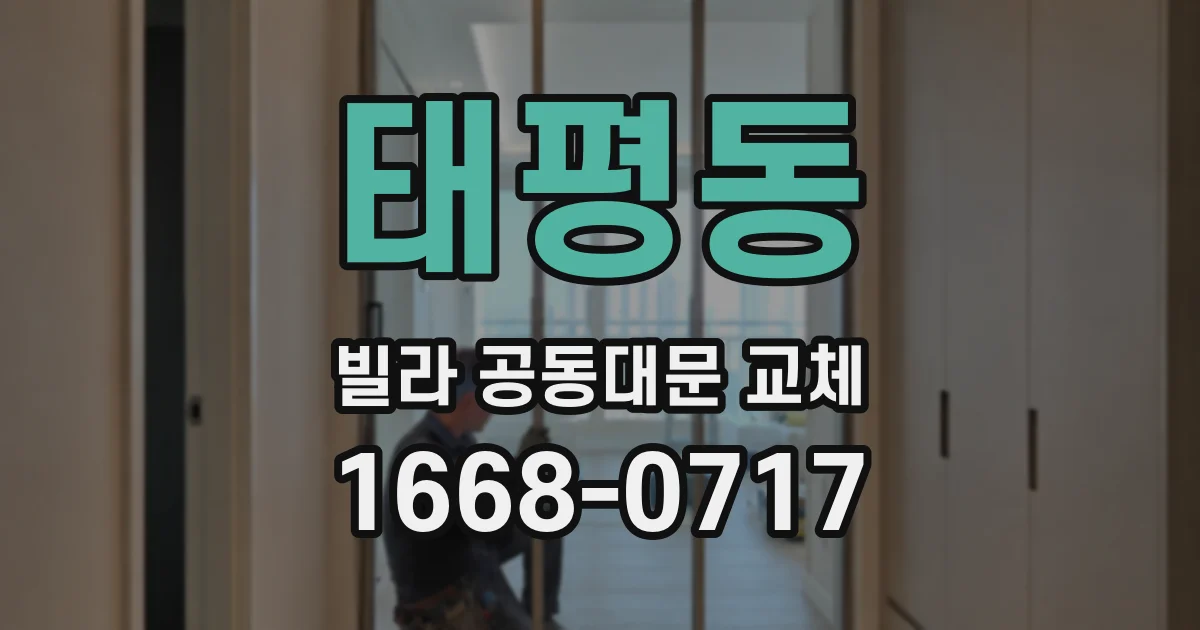 태평동 빌라 공동대문 교체