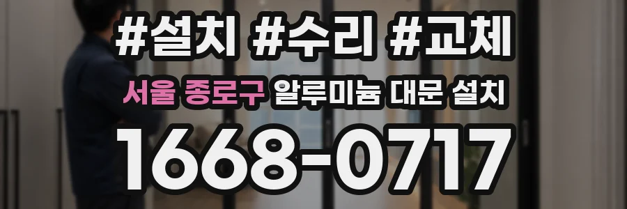서울 종로구 알루미늄 대문 설치