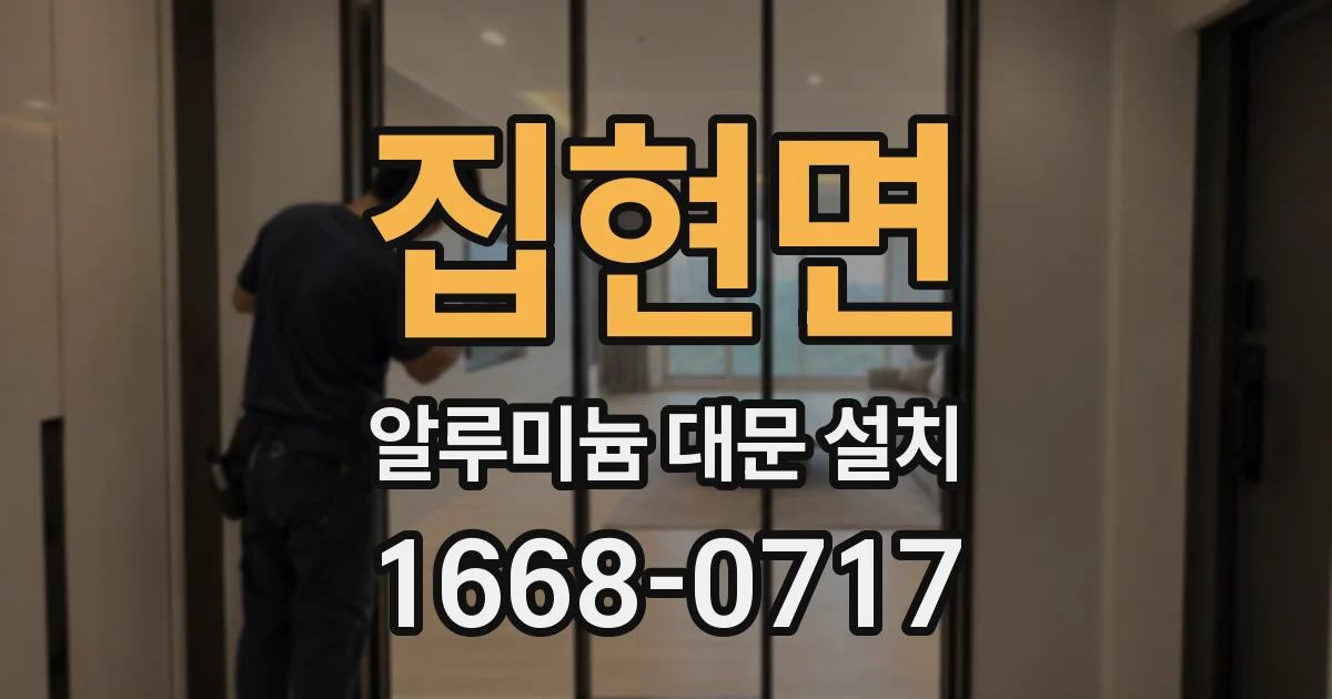 집현면 알루미늄 대문 설치