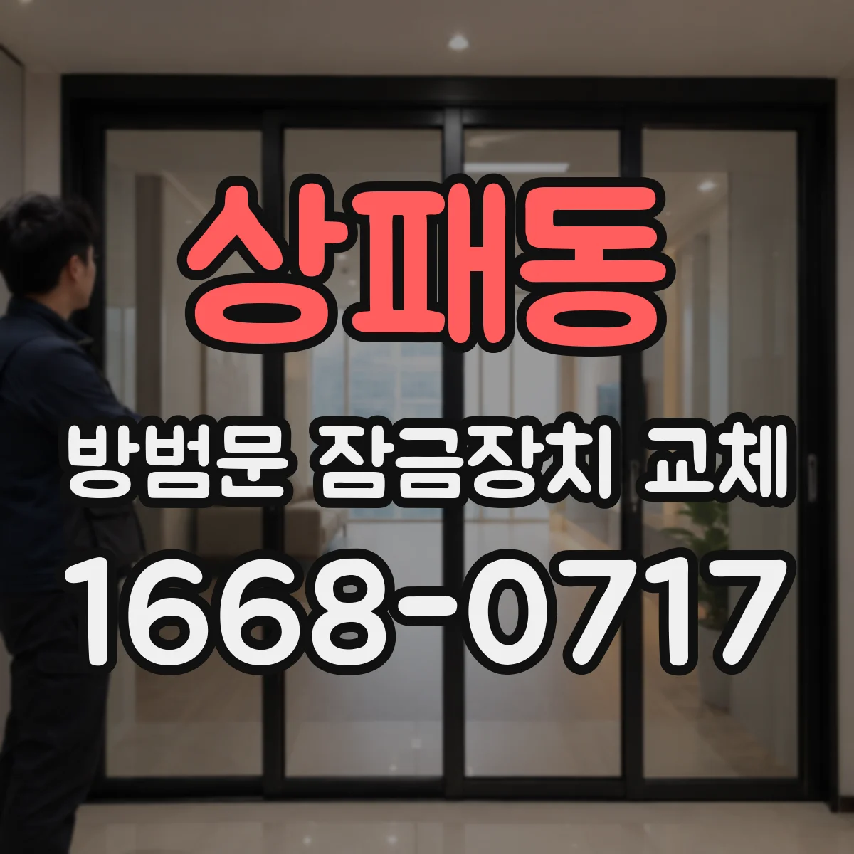 상패동 방범문 잠금장치 교체