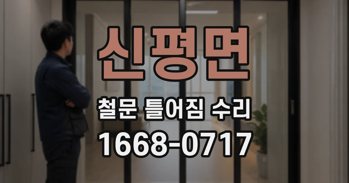 신평면 철문 틀어짐 수리