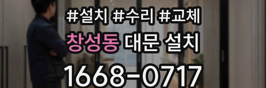 창성동 대문 설치