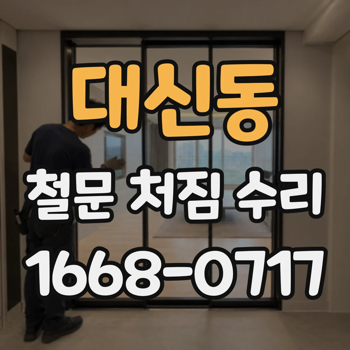 대신동 철문 처짐 수리