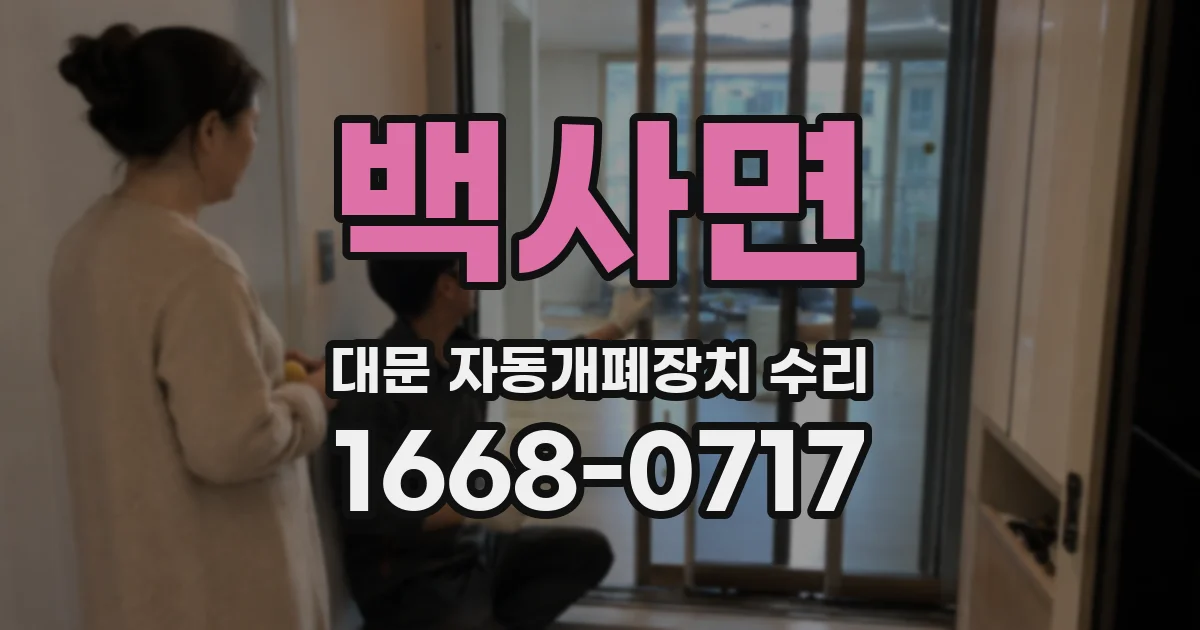 백사면 대문 자동개폐장치 수리