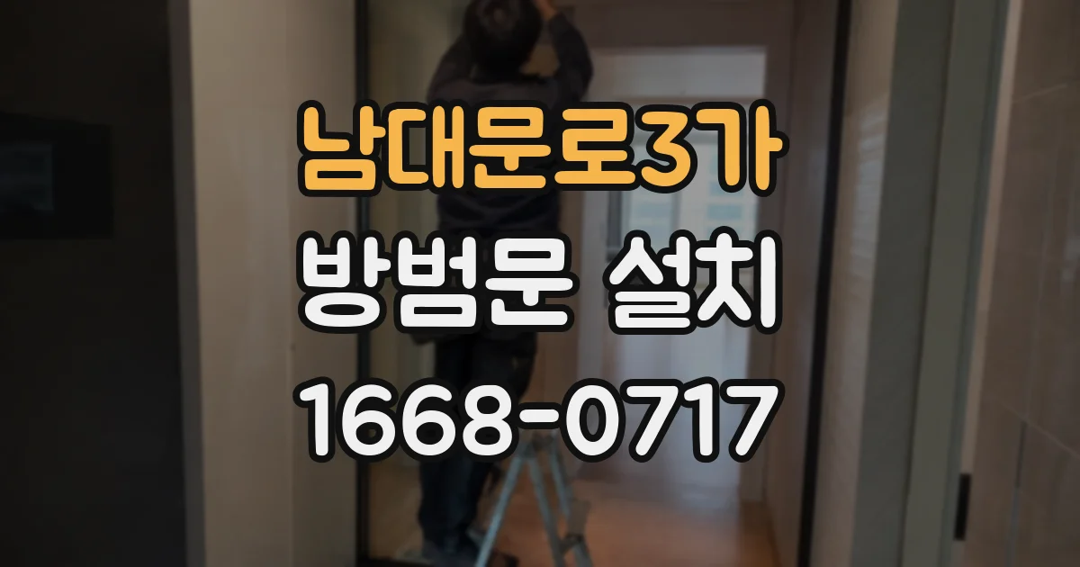 남대문로3가 방범문 설치