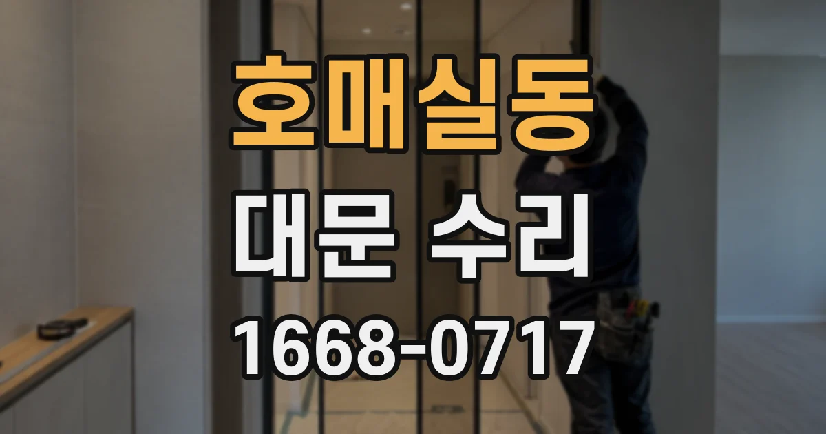 호매실동 대문 수리