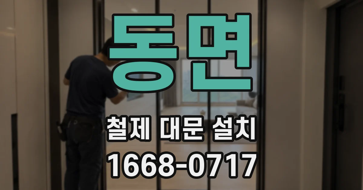 동면 철제 대문 설치