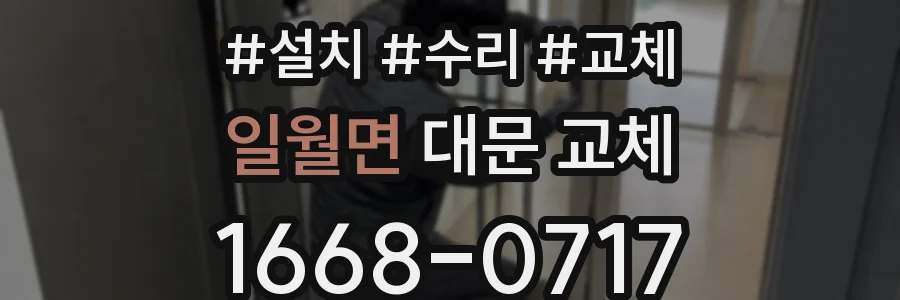일월면 대문 교체