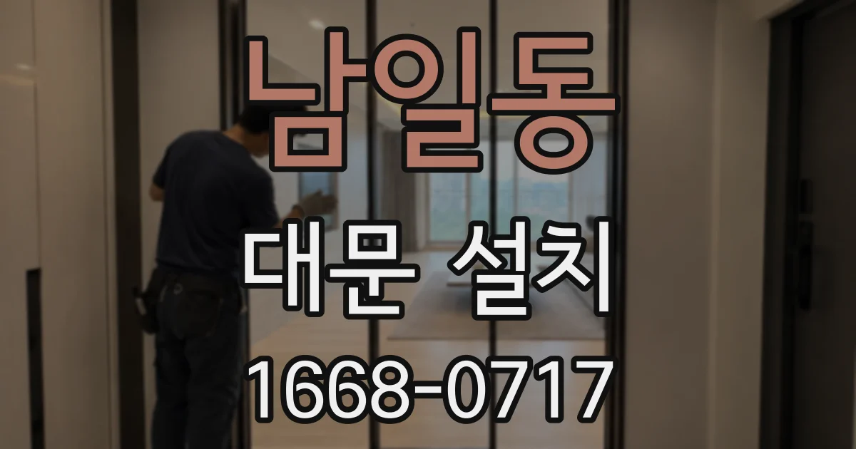 남일동 대문 설치
