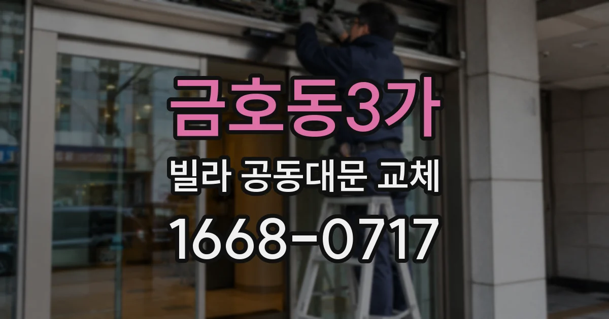 금호동3가 빌라 공동대문 교체