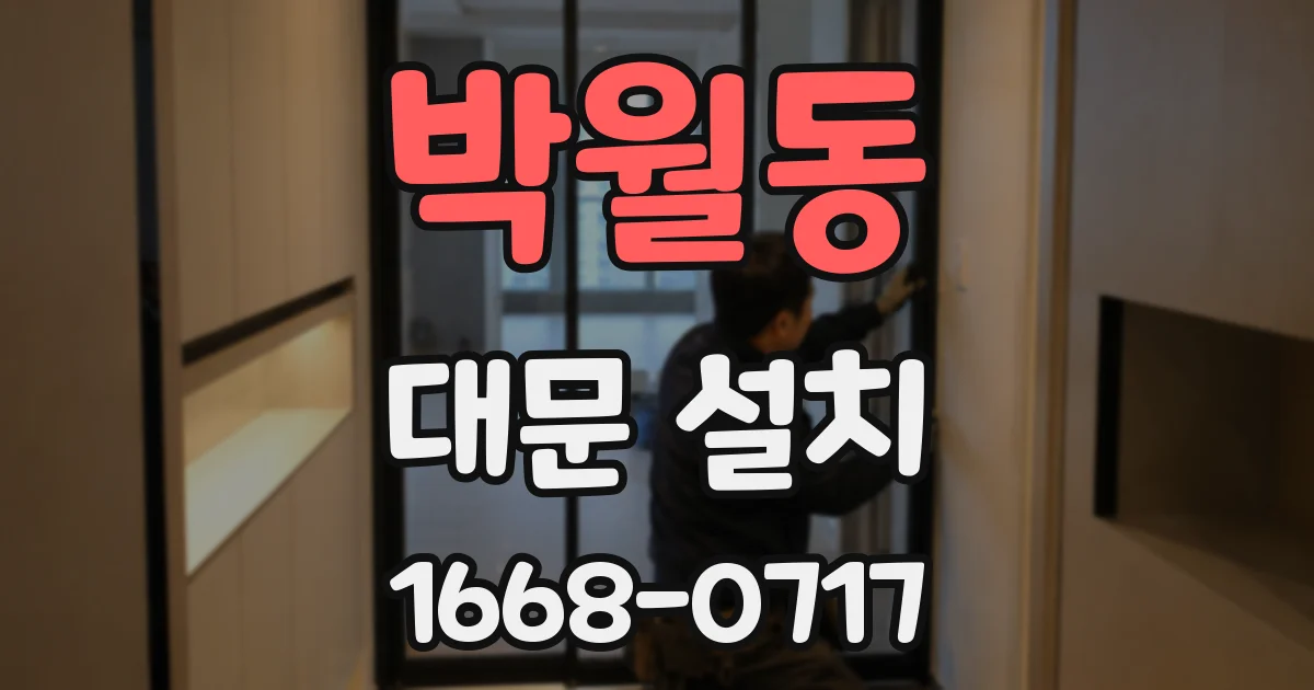 박월동 대문 설치