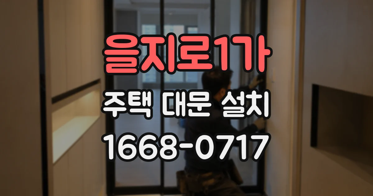 을지로1가 주택 대문 설치