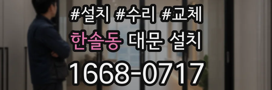 한솔동 대문 설치
