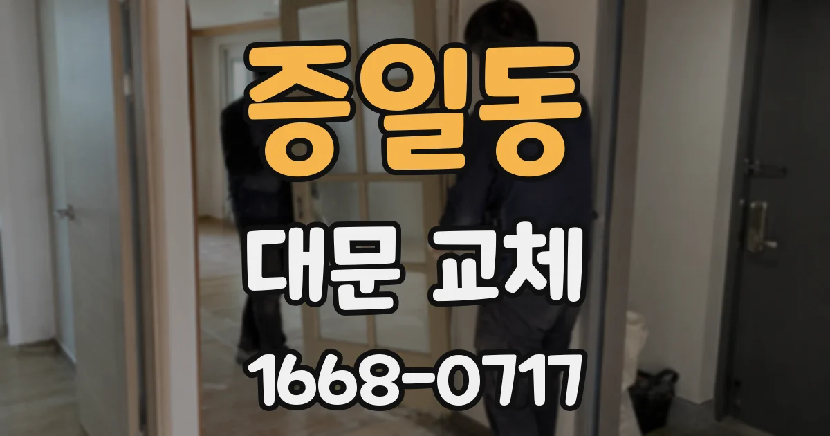 증일동 대문 교체