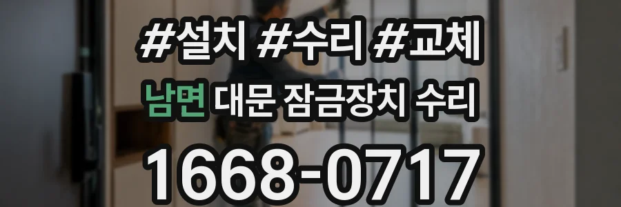 남면 대문 잠금장치 수리