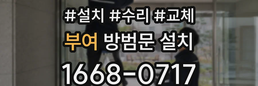 부여 방범문 설치