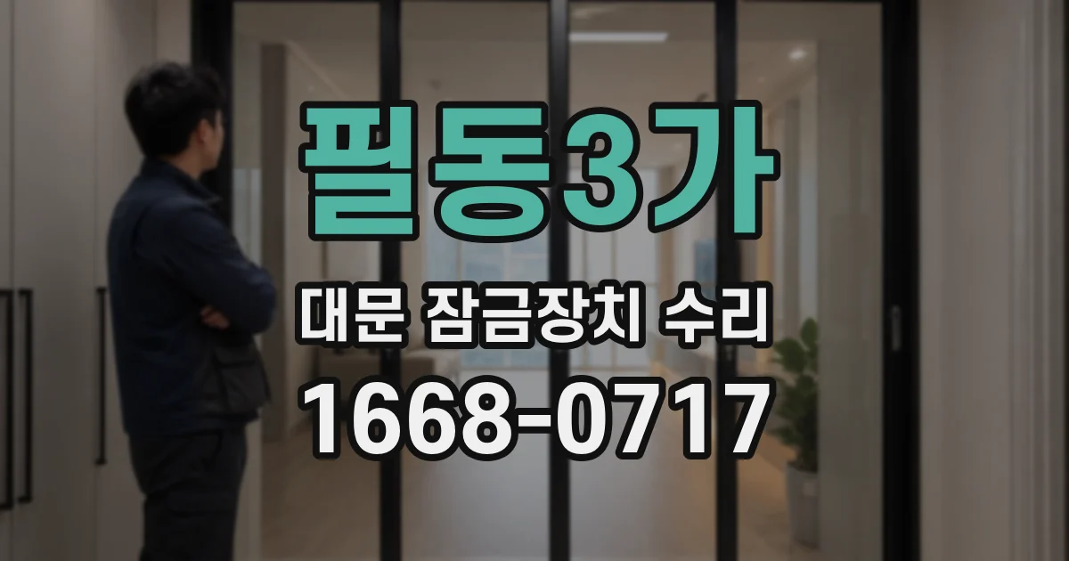 필동3가 대문 잠금장치 수리