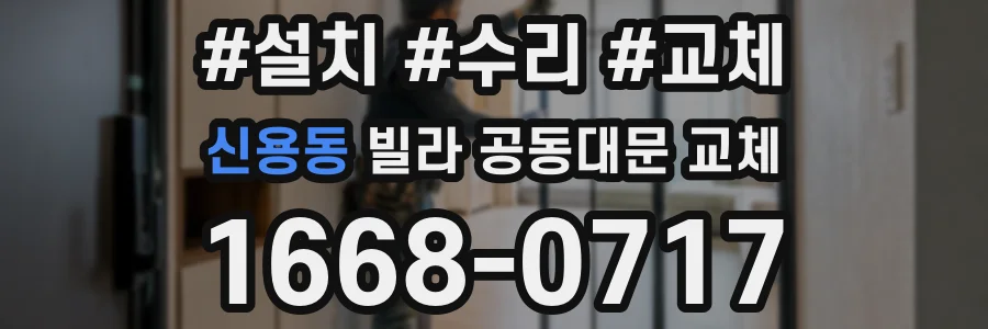 신용동 빌라 공동대문 교체