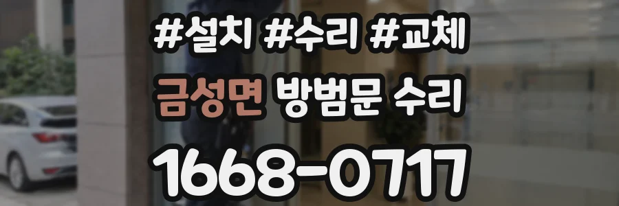 금성면 방범문 수리