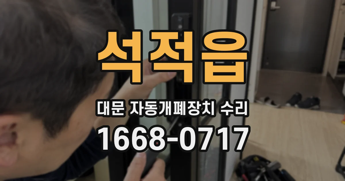석적읍 대문 자동개폐장치 수리