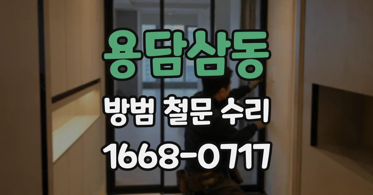 용담삼동 방범 철문 수리
