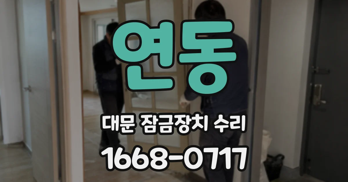 연동 대문 잠금장치 수리
