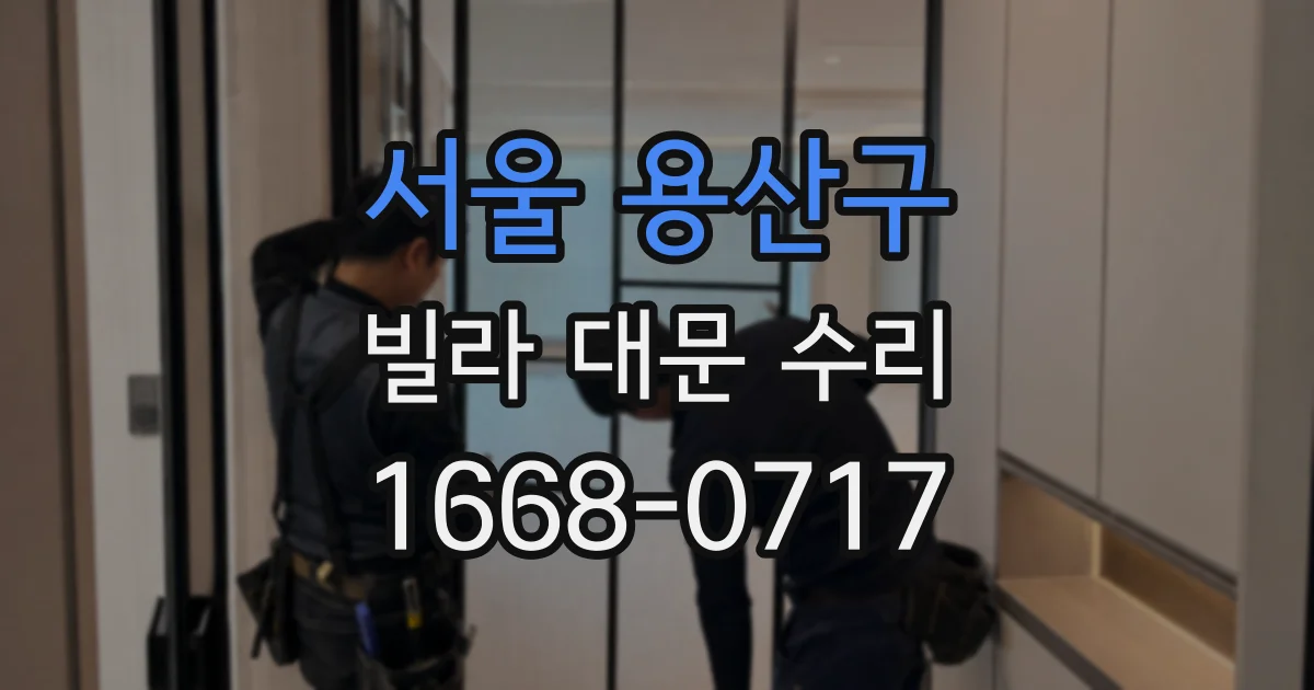 서울 용산구 빌라 대문 수리
