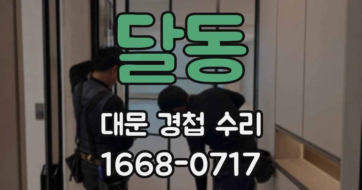 달동 대문 경첩 수리