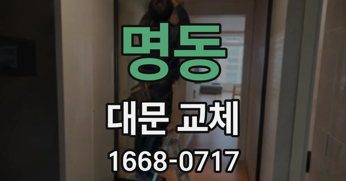 명동 대문 교체