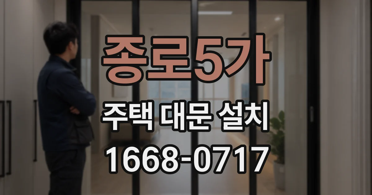 종로5가 주택 대문 설치