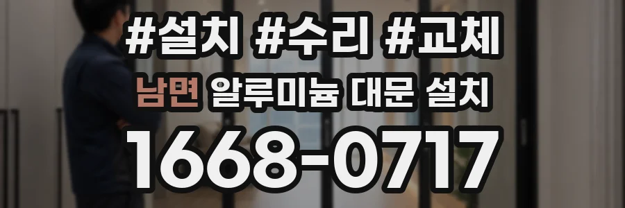 남면 알루미늄 대문 설치
