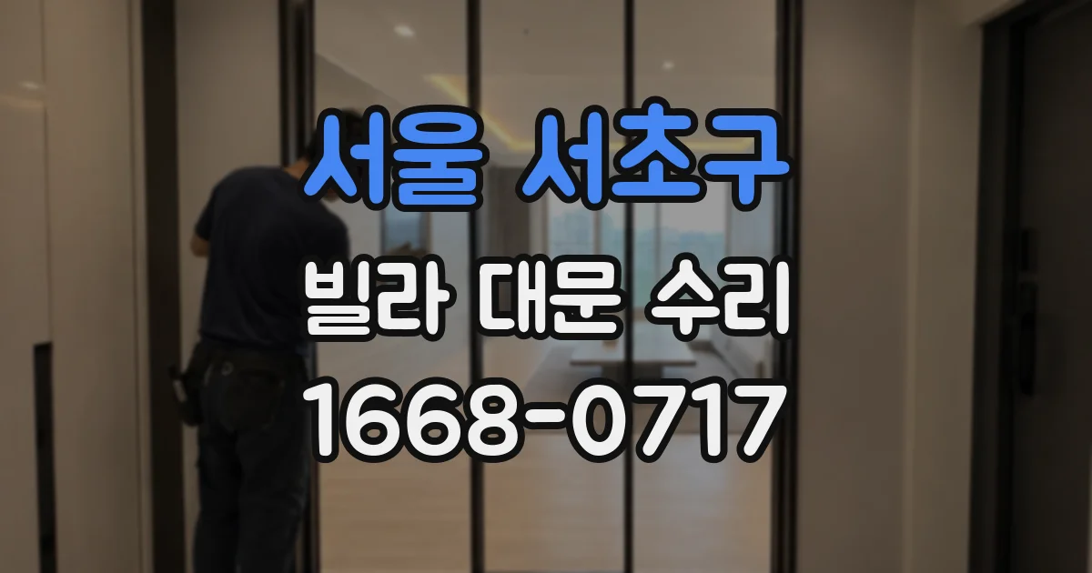 서울 서초구 빌라 대문 수리