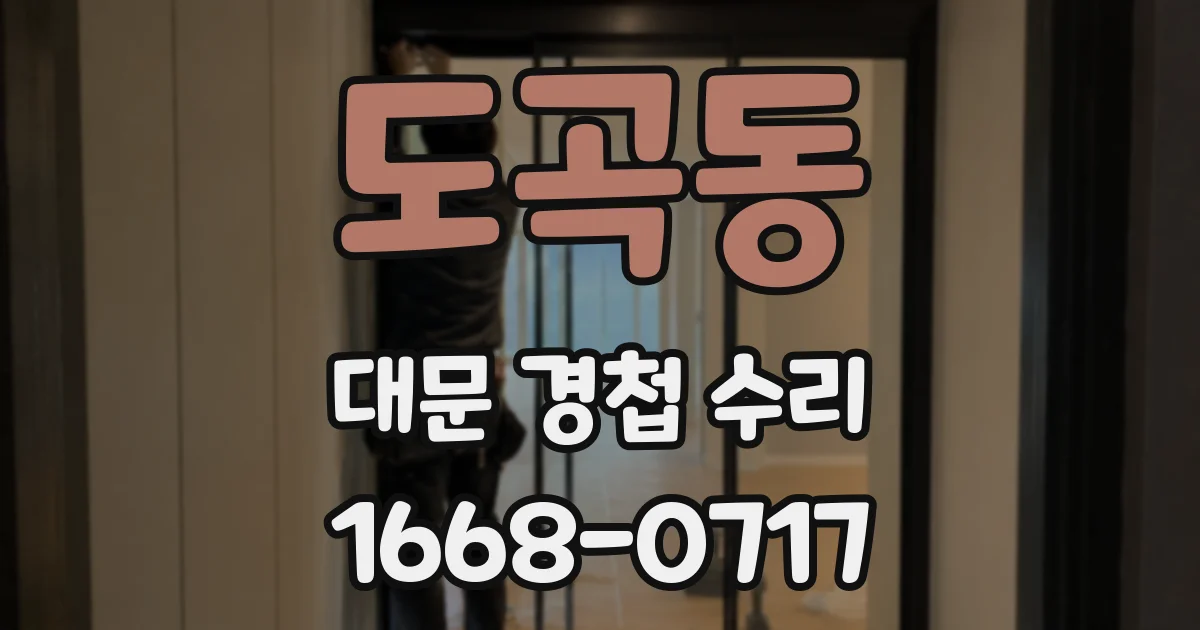 도곡동 대문 경첩 수리