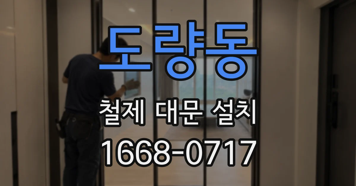 도량동 철제 대문 설치