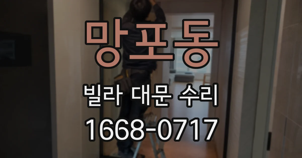 망포동 빌라 대문 수리
