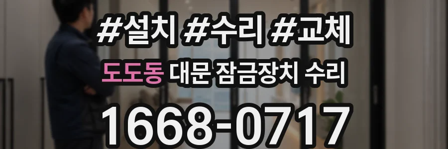도도동 대문 잠금장치 수리