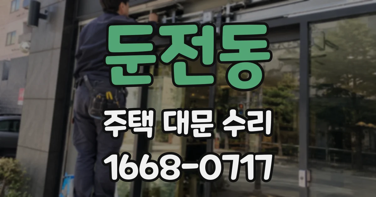 둔전동 주택 대문 수리